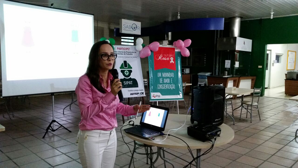 Semana de sipat da Arteflex conta com palestra rápida sobre câncer de mama